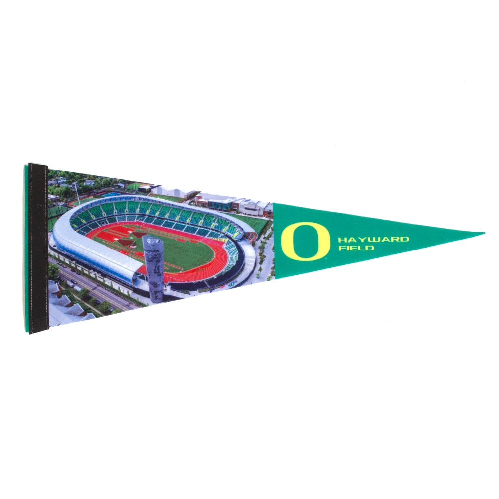 Hayward Field, Neil, Green, Pennants, Home & Auto, Track & Field, Felt, Classic Oregon O logo, 588515